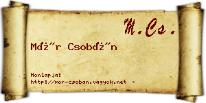 Mór Csobán névjegykártya